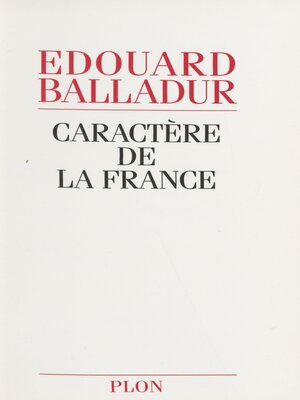 cover image of Caractère de la France